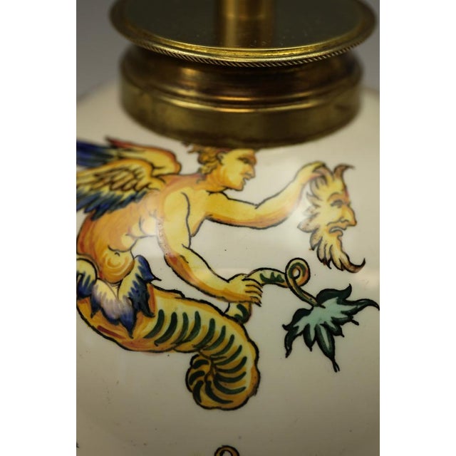 Renaissance Revival Italian Majolica Table Lamps, 1890, Set of 2 For Sale - Image 17 of 18