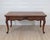 Brown Louis XV Style Flat Center Desk in Walnut and Elm For Sale - Image 8 of 9