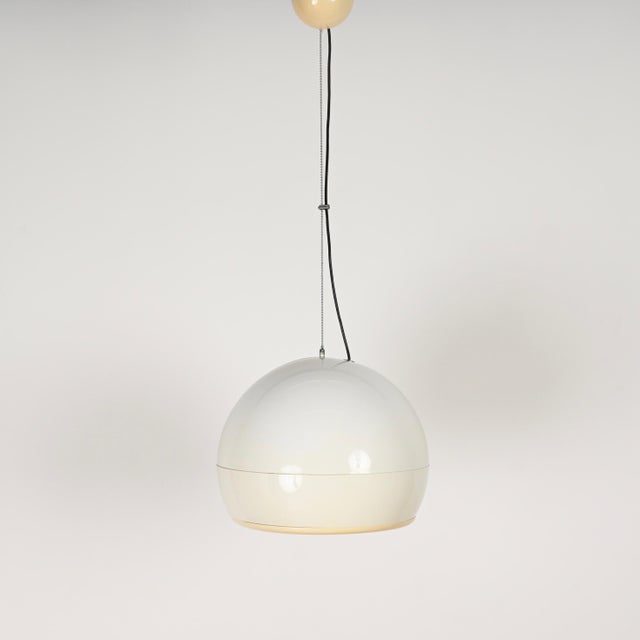 Mid-Century White Pallade Adjustable Ceiling Lamp attributed to Artemide, Italy, 1960s For Sale - Image 6 of 15