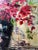 Paper Helen Botway Bougainvillea in a Dark Urn Oil on Board Painting, Signed 1960's 1960's For Sale - Image 7 of 11