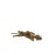 A long, low vintage leopard sculpture in brass-toned metal, caught mid-stride with one foreleg extended and its mouth...