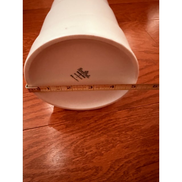 White Very Rare Large 13” Rosenthal Studio-Linie White Porcelain Spiral Vase by Marcello Morandini Vintage Germany Postmodern Circa 1980’s For Sale - Image 8 of 11