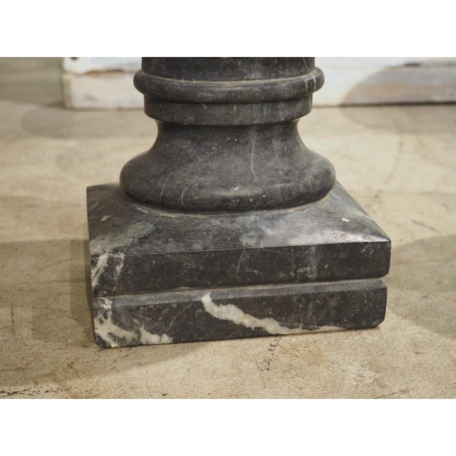 French Pair of Circa 1850 French Nero Marquina Marble Table Vases For Sale - Image 3 of 18