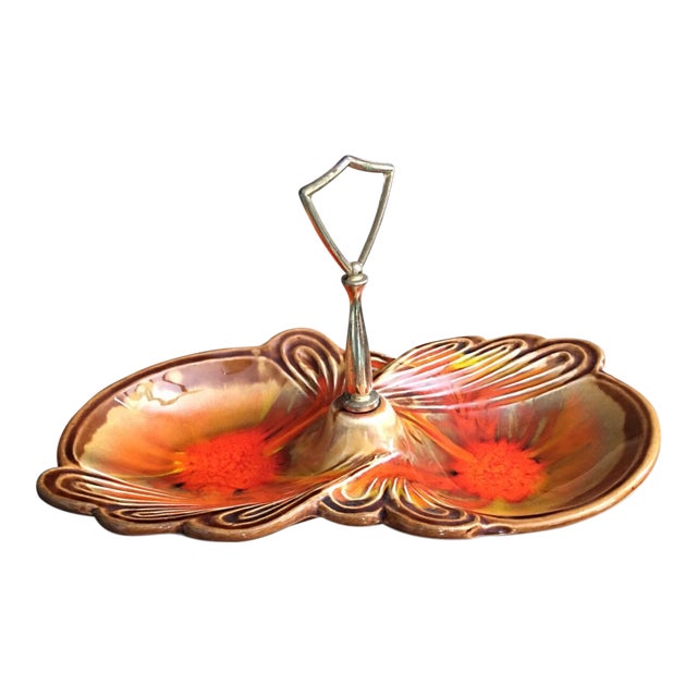 Divided Ceramic Serving Tray W/ Handle Chairish