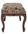 1910s Antique French Walnut Ottoman Footstool W/ Floral Carving & Cabriole Legs 1910s For Sale - Image 5 of 16