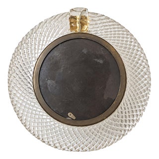 Italian Murano Glass and Brass Photo Frame by Tommaso Barbi, 1970s For Sale