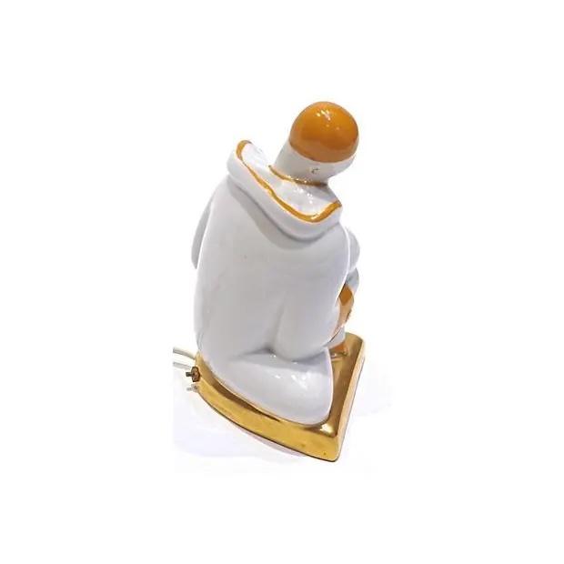 Art Deco Vintage French Art Deco Porcelain Clown Lamp For Sale - Image 3 of 6