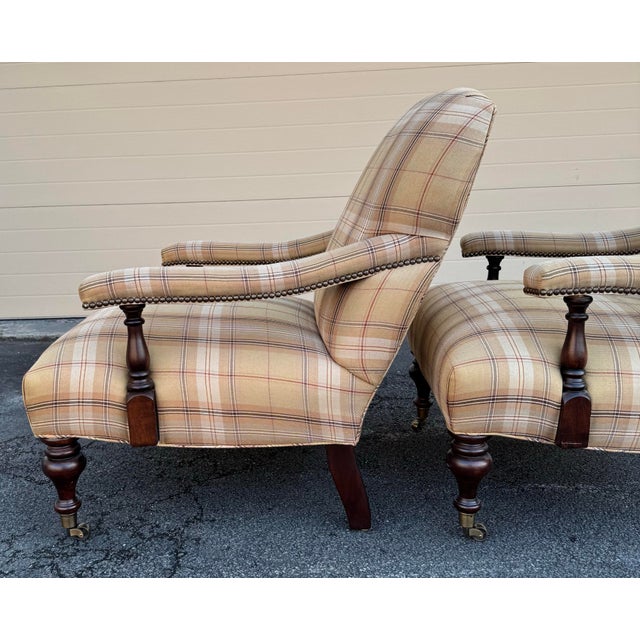 Mustard George Smith Edwardian Style Chairs For Sale - Image 8 of 9