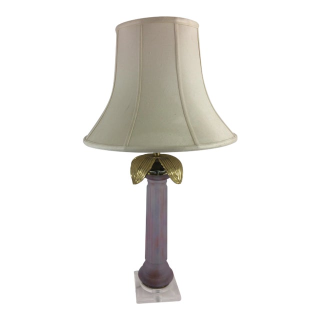Mid-Century Modern Frosted Tulip Lamp For Sale