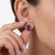 Enhance your jewelry collection with these sophisticated three-stone amethyst cluster earrings, This design showcases a...