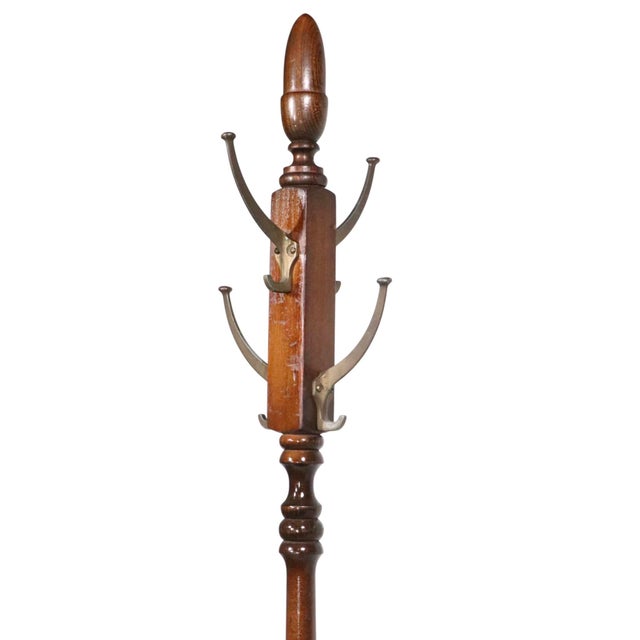Early 20th Century Vintage Freestanding Coat Rack by the Fair Furniture Company Newark New Jersey For Sale - Image 5 of 8