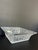 Transparent 1930s Lalique "Roses" Square Bowl, Featuring a Frosted Crystal Exterior Adorned With a Detailed Relief Pattern of Rose Blossoms and Trellises. For Sale - Image 8 of 8