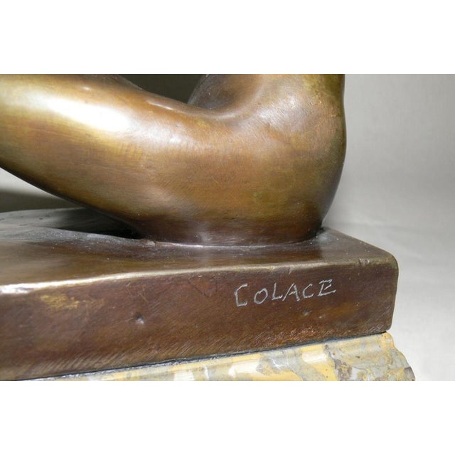 1920s Art Deco Nude Statuette in Bronze, France, 1920s For Sale - Image 5 of 6