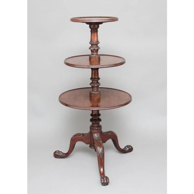 19th Century Three-Tier Mahogany Dumbwaiter For Sale - Image 10 of 10