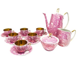 Pop-Art Coffee Set Aldona, Chodzież, Poland, 1960s, Set of 15 For Sale