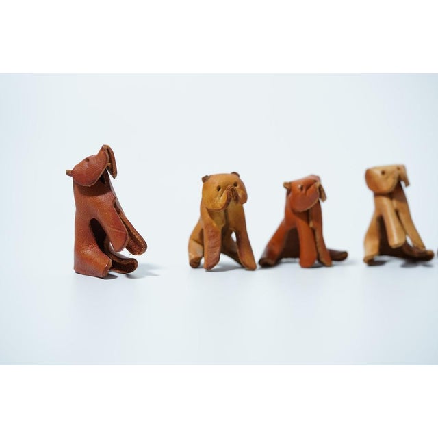 Animal Skin Leather Dogs by Deru, 1960s, Set of 8 For Sale - Image 7 of 14