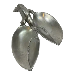 1950s Mid-Century Modern Bruce Fox Royal Hickman Rh 20 Aluminum Lobster Dish