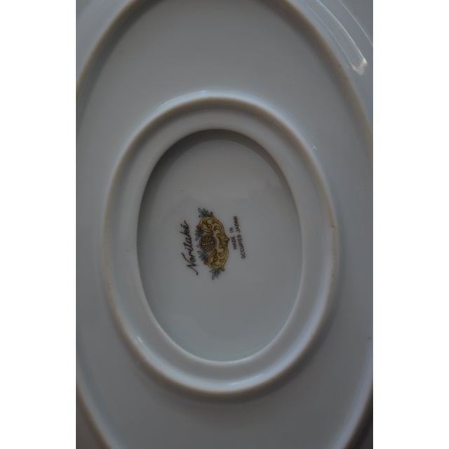 Ceramic Mid 20th CenturyNoritake Japan Attached Gravy Boat For Sale - Image 7 of 8