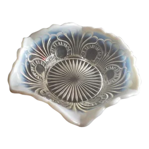 1960s Northwood Ruffled Opalescent Bowl