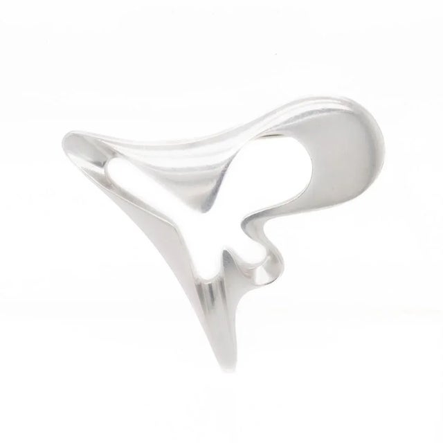 Modern Vintage Georg Jensen Sterling Silver Brooch or Pin No. 324 by Henning Koppel For Sale - Image 3 of 10