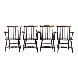 Vintage Windsor Dining Chairs Set 4