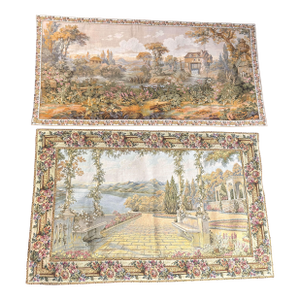 Pair of Late 20th Century French Gobelins-Style Verdure Tapestry Panels