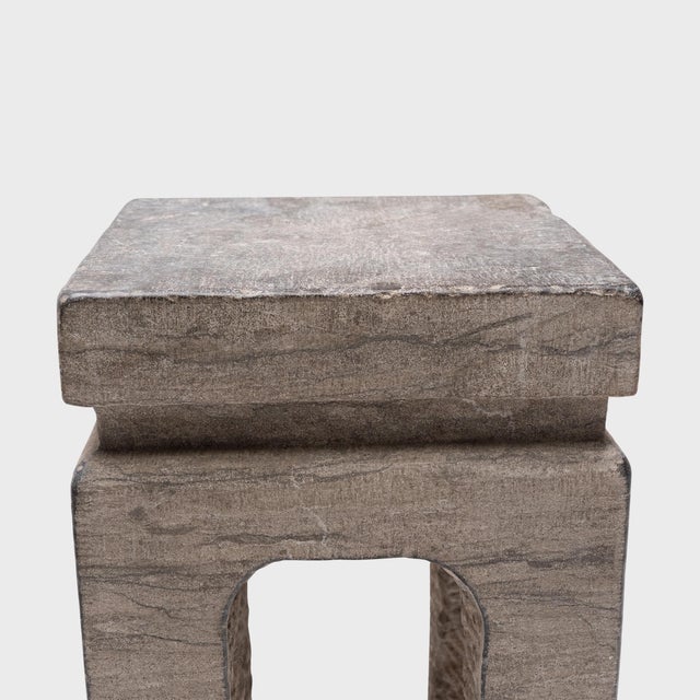 Late 20th Century Chinese Limestone Pedestal Table For Sale - Image 4 of 7