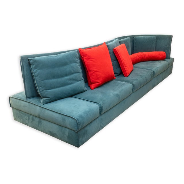 1980s Pair of Mauro Lipparini for Saporiti Italia Avedon Sofas 1980s Post Modern For Sale - Image 5 of 11