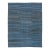 Modern Handmade Flat-Weave Kilim Wool Rug in Indigo & Charcoal Abrash 9x12 For Sale