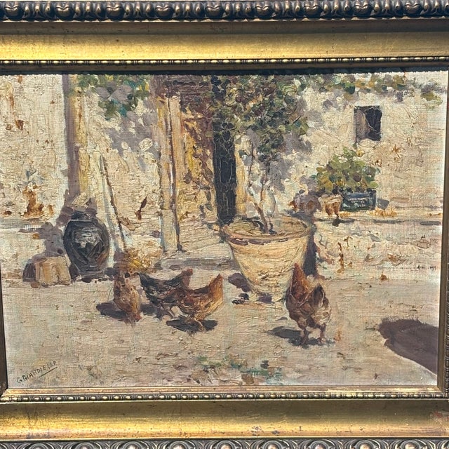 Popular Court Scene, Early 1900s, Oil Painting on Canvas For Sale - Image 7 of 15