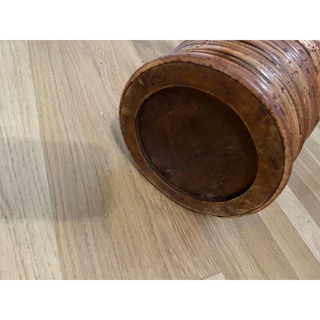 1960s Vintage Crespi Style Large Pencil Reed Floor Vase For Sale - Image 5 of 8