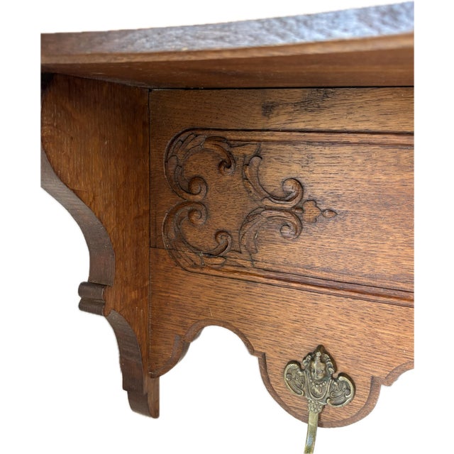 Vintage French Carved Wood Coat or Pot Rack For Sale - Image 9 of 12