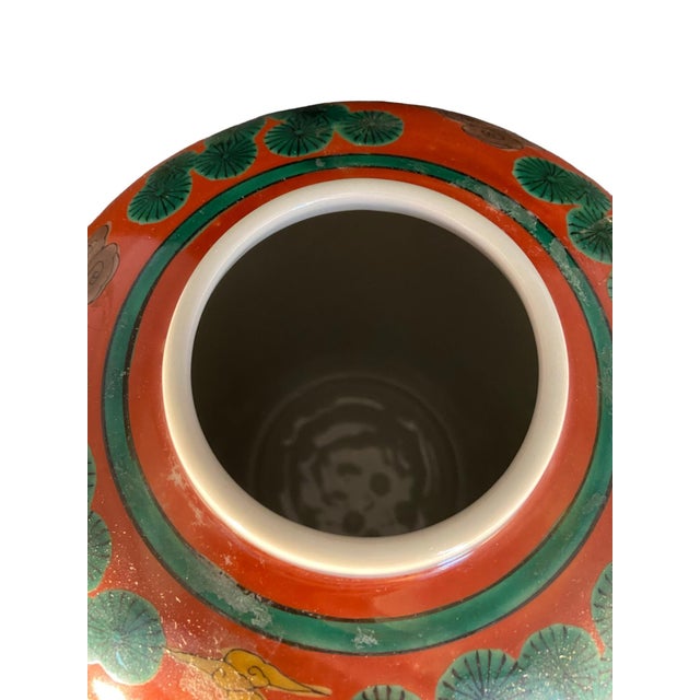 Antique Chinese Hand Painted Ceramic Ginger Jar For Sale In Indianapolis - Image 6 of 7