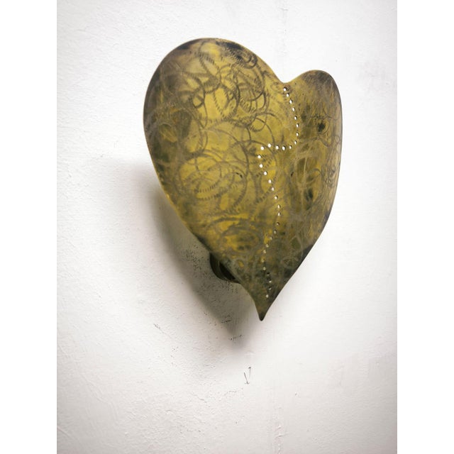 Heart-Shaped Wall Lamp in Brass, 1960s For Sale - Image 10 of 18