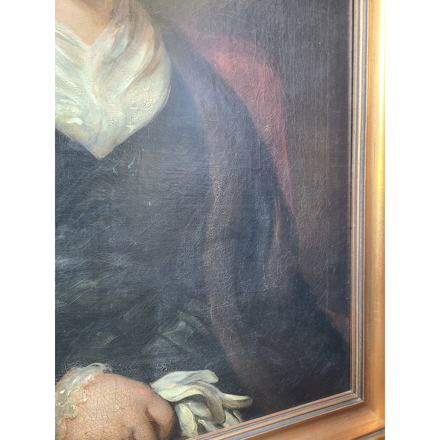 Antique 19th Century Victorian Oil Painting Portrait of a Lady For Sale - Image 14 of 18