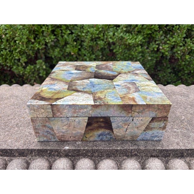 Shell Vintage Tessellated Abalone Box For Sale - Image 7 of 10