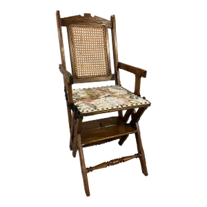 Late 19th Century Nineteenth Century American Metamorphic Chair With Caned Back