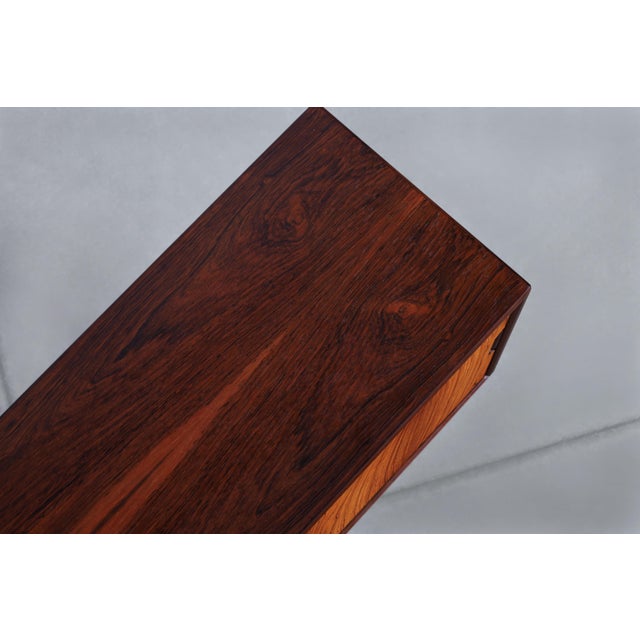 Danish Brazilian Rosewood Credenza on Architectural Base by Knud Nielsen For Sale - Image 15 of 15