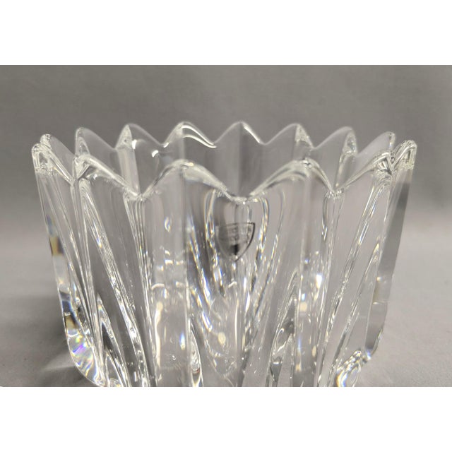 Large Orrefors Crystal Fleur Bowl For Sale In Raleigh - Image 6 of 12