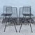 Designed by John Keal for Pacific Iron, this set of four mid-century modern side chairs showcases the airy, architectural...