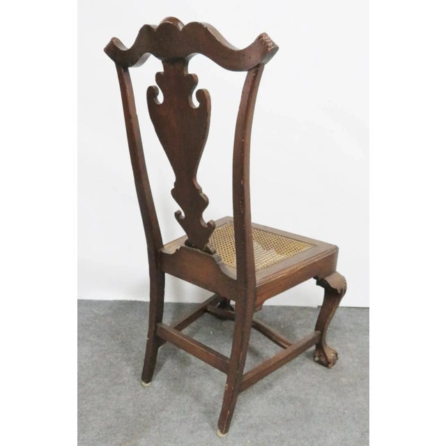 Chippendale Chippendale Carved Pine Side Chairs - a Pair For Sale - Image 3 of 8