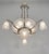 Paul Gilles A stunning large French 1930 art deco chandelier in nickel plated bronze or solid brass holding 10 shades in...