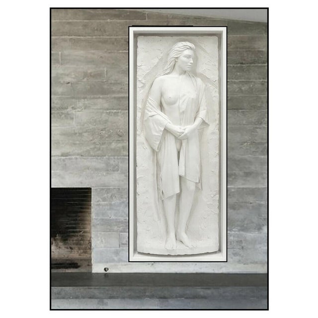 Bill Mack Large & Authentic Bonded Sand Sculpture "Reminiscence", Professionally Custom Framed measuring approximately 71"...