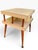 Beige Vintage MCM End Tables Pair Two Tier Formica Tapered Legs Brass Feet For Sale - Image 8 of 8