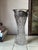 American American Brilliant Cut Crystal Vase With Sterling Silver Neck Collar in Ornate Repousse Floral Design For Sale - Image 3 of 11