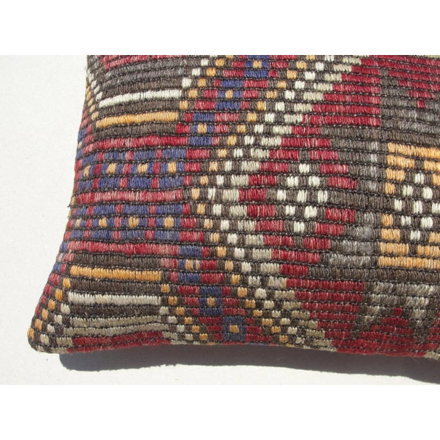Gray Contemporary Kilim Rug Pillow Cover For Sale - Image 8 of 11