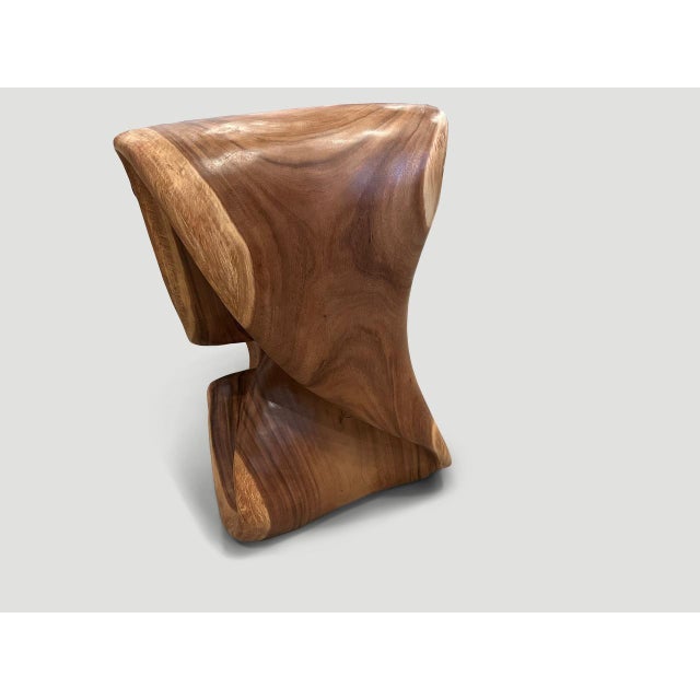 Andrianna Shamaris Impressive Suar Wood Sculptural Chair For Sale - Image 4 of 18
