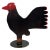 Rooster Chicken Folk Art Sculpture Metal Statue Vintage OOAK Home Yard -Metal, powder coated -Measures about 14.25" tall x...