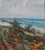 40x40. Oil on canvas by Florida artist James P. Kerr. Morning walk down to the beach in Florida. Signed lower right of...
