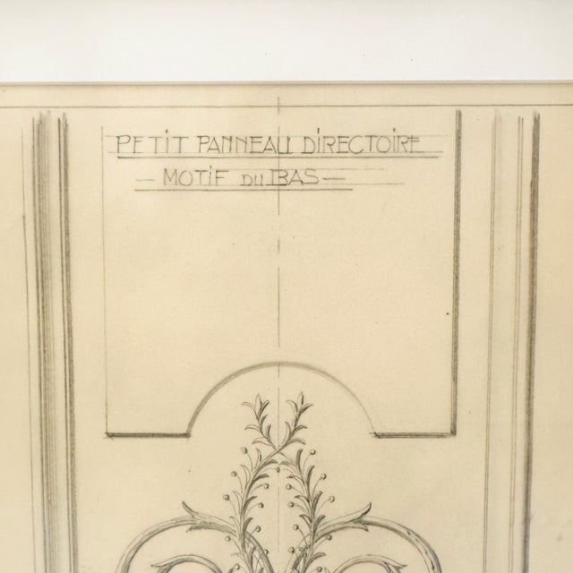 Paper Mid-20th Century Maison Jansen Original Architectural Drawing For Sale - Image 7 of 8